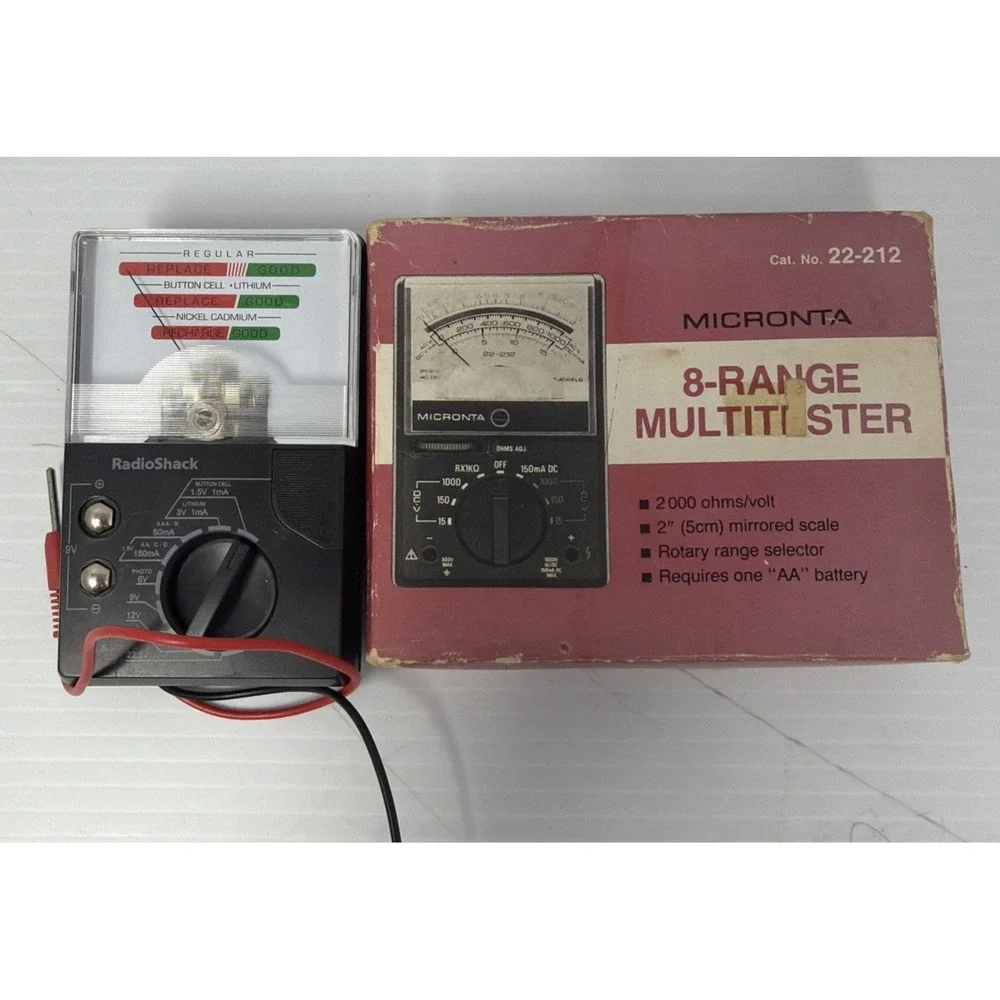 Vintage Micronta 8 Range Multitester No. 22-212 2000 OHMS/Volt